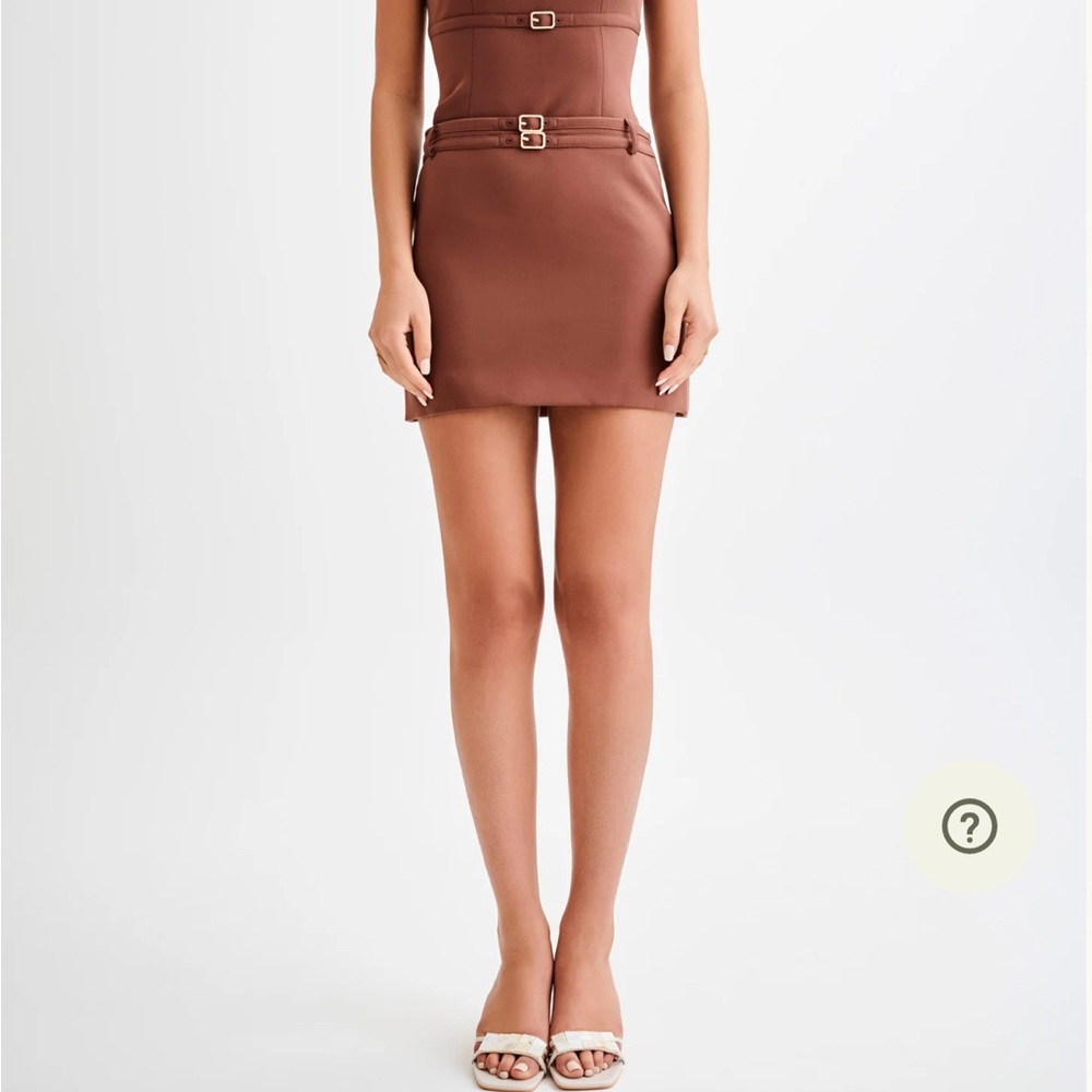 Elegant Brown Skirt Letitia Meshki